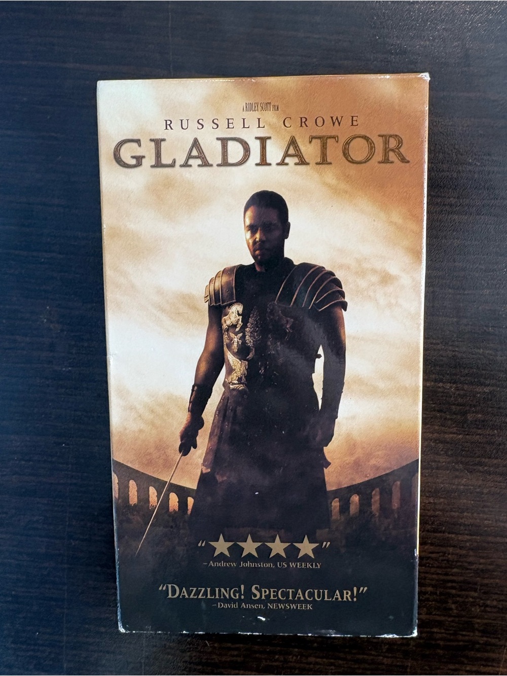 Gladiator VHS Tape - Brown/Tan Movie Cover